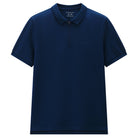 Men's Knit Collar Short Sleeve Slim Fit Zipper Polo - Image 7