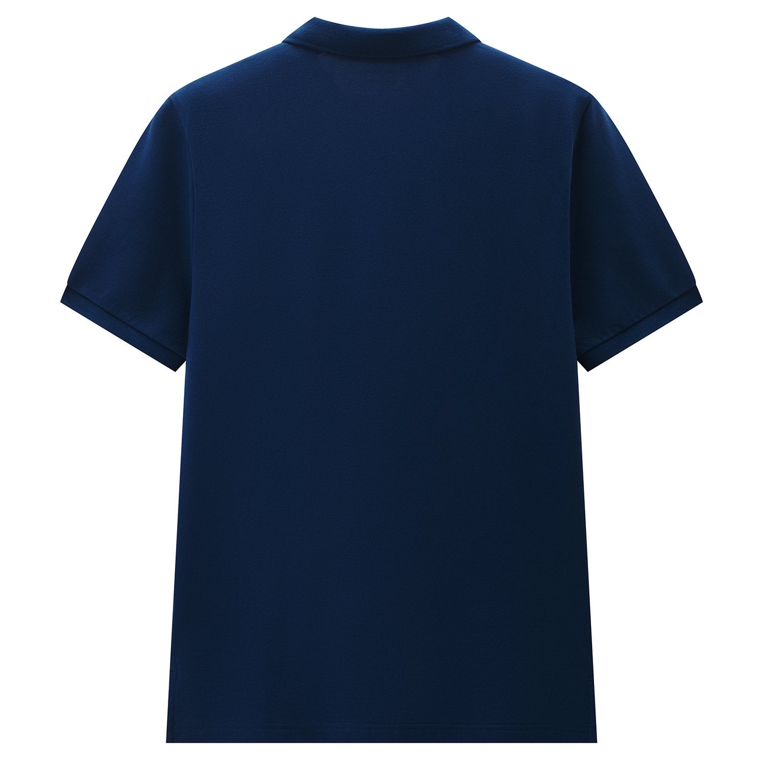 Men's Knit Collar Short Sleeve Slim Fit Zipper Polo - Image 8