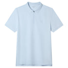 Men's Knit Collar Short Sleeve Slim Fit Zipper Polo - Image 6