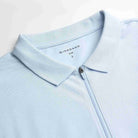 Men's Knit Collar Short Sleeve Slim Fit Zipper Polo - Image 8