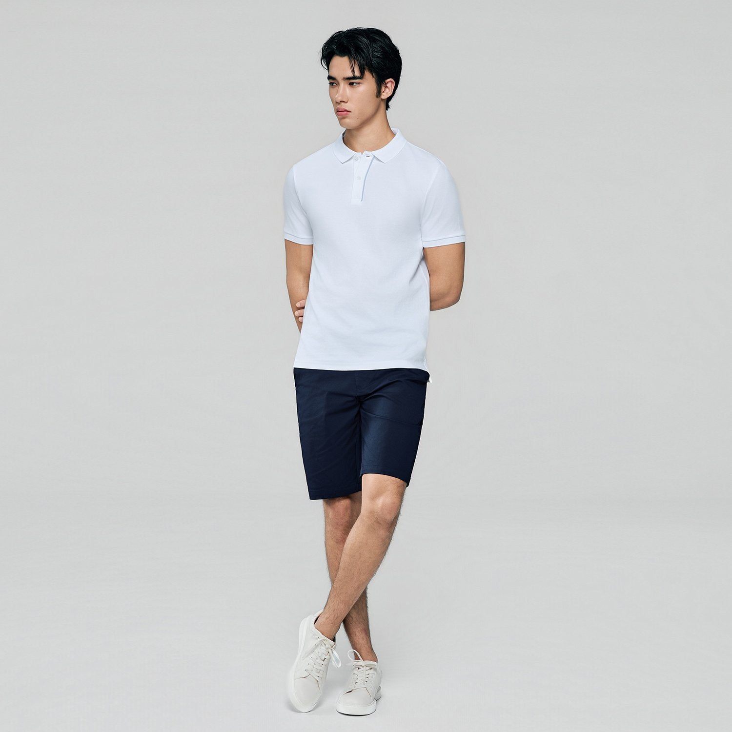 Men's Slim Fit Cool Touch Solid Polo Shirt - Image 1