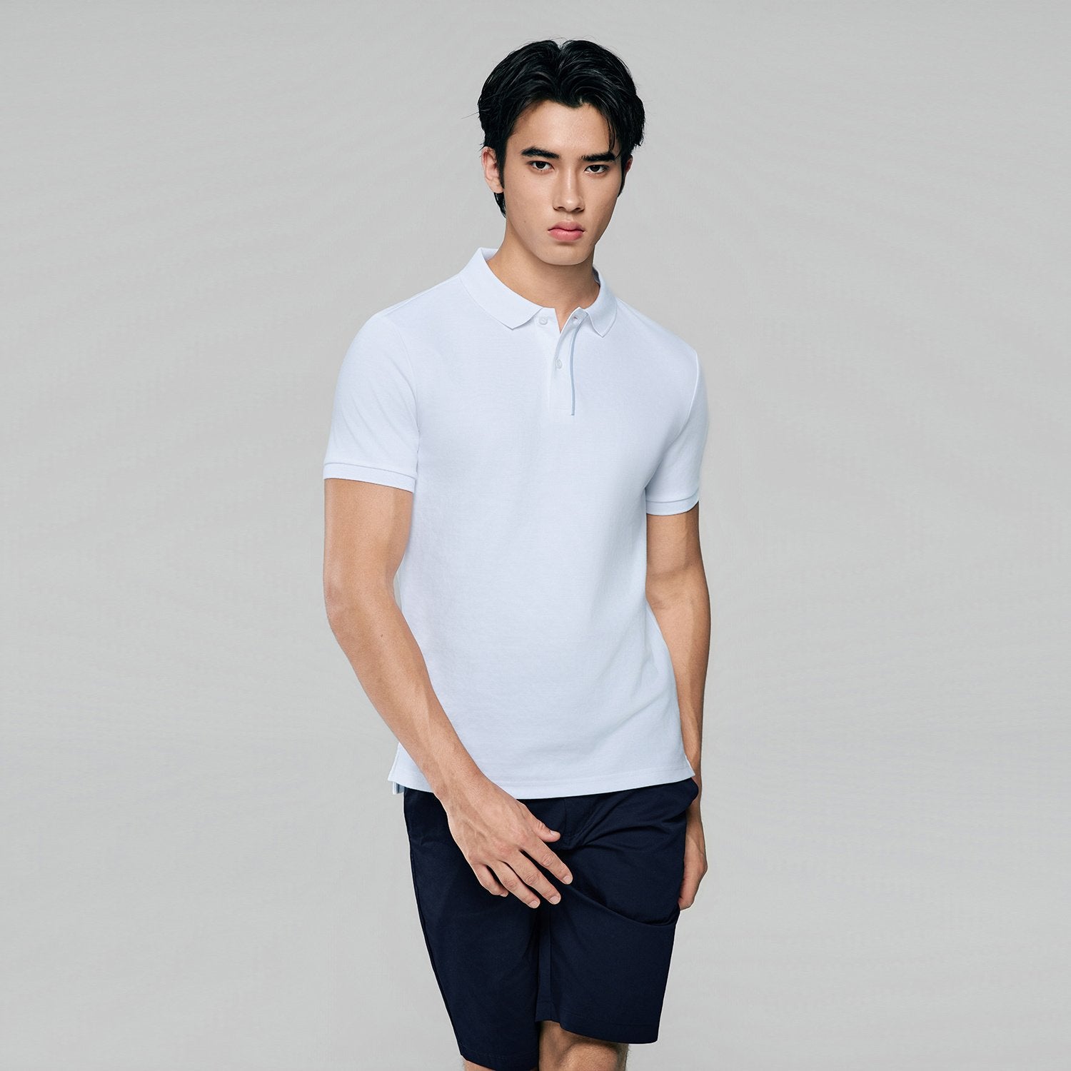 Men's Slim Fit Cool Touch Solid Polo Shirt - Image 3