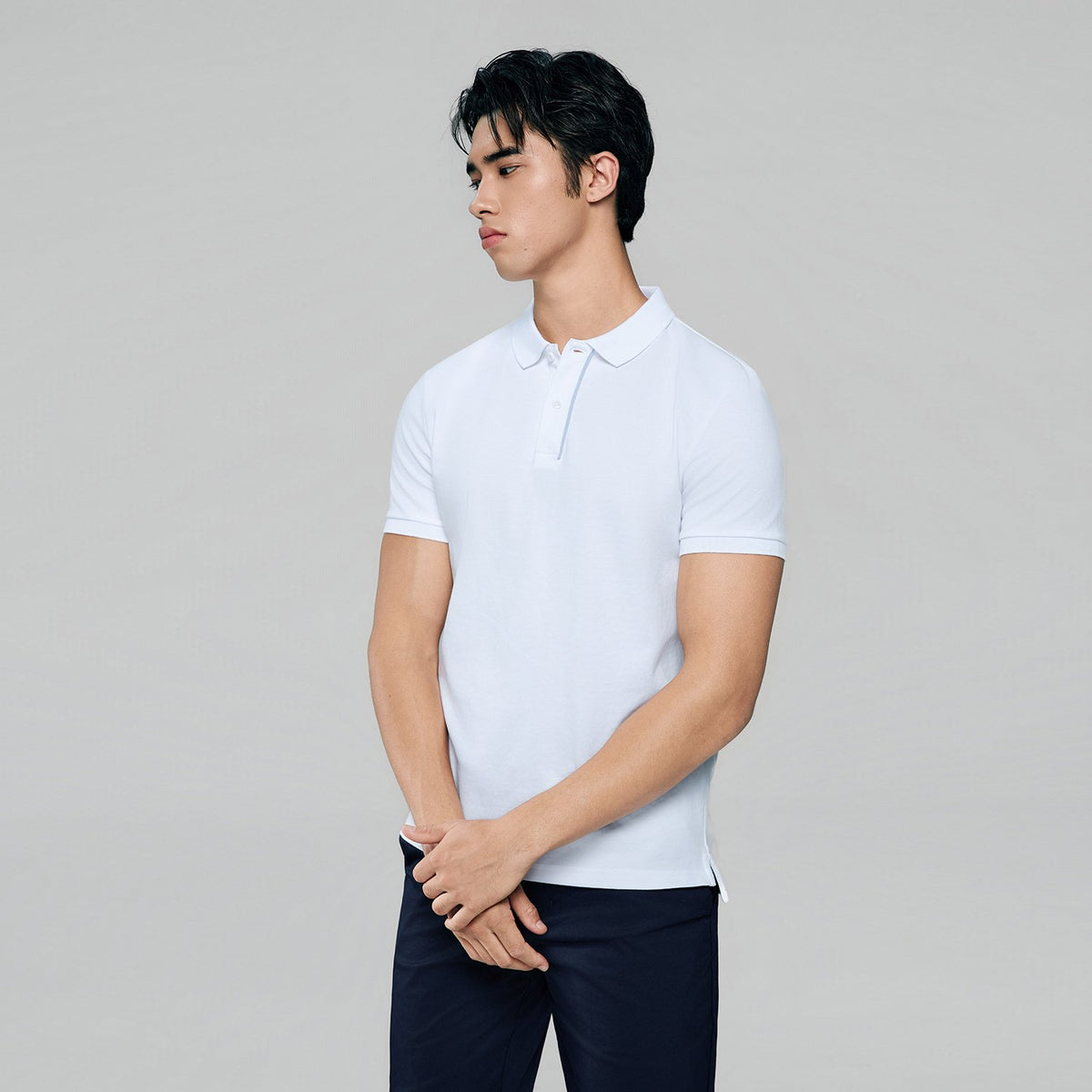 Men's Slim Fit Cool Touch Solid Polo Shirt - Image 4
