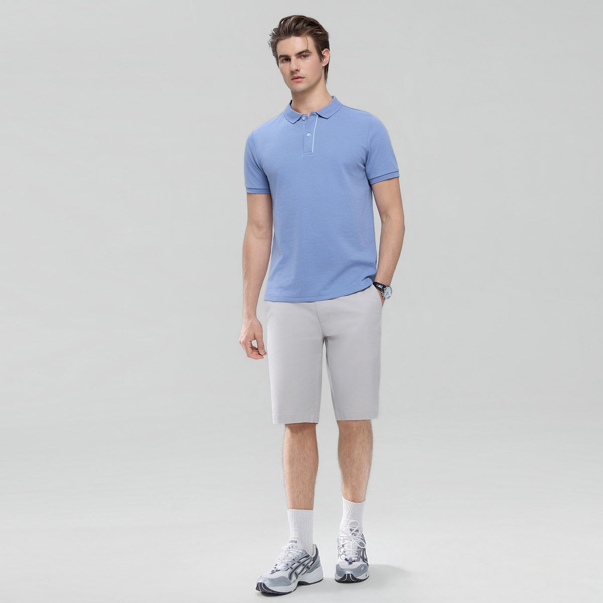 Men's Slim Fit Cool Touch Solid Polo Shirt - Image 5