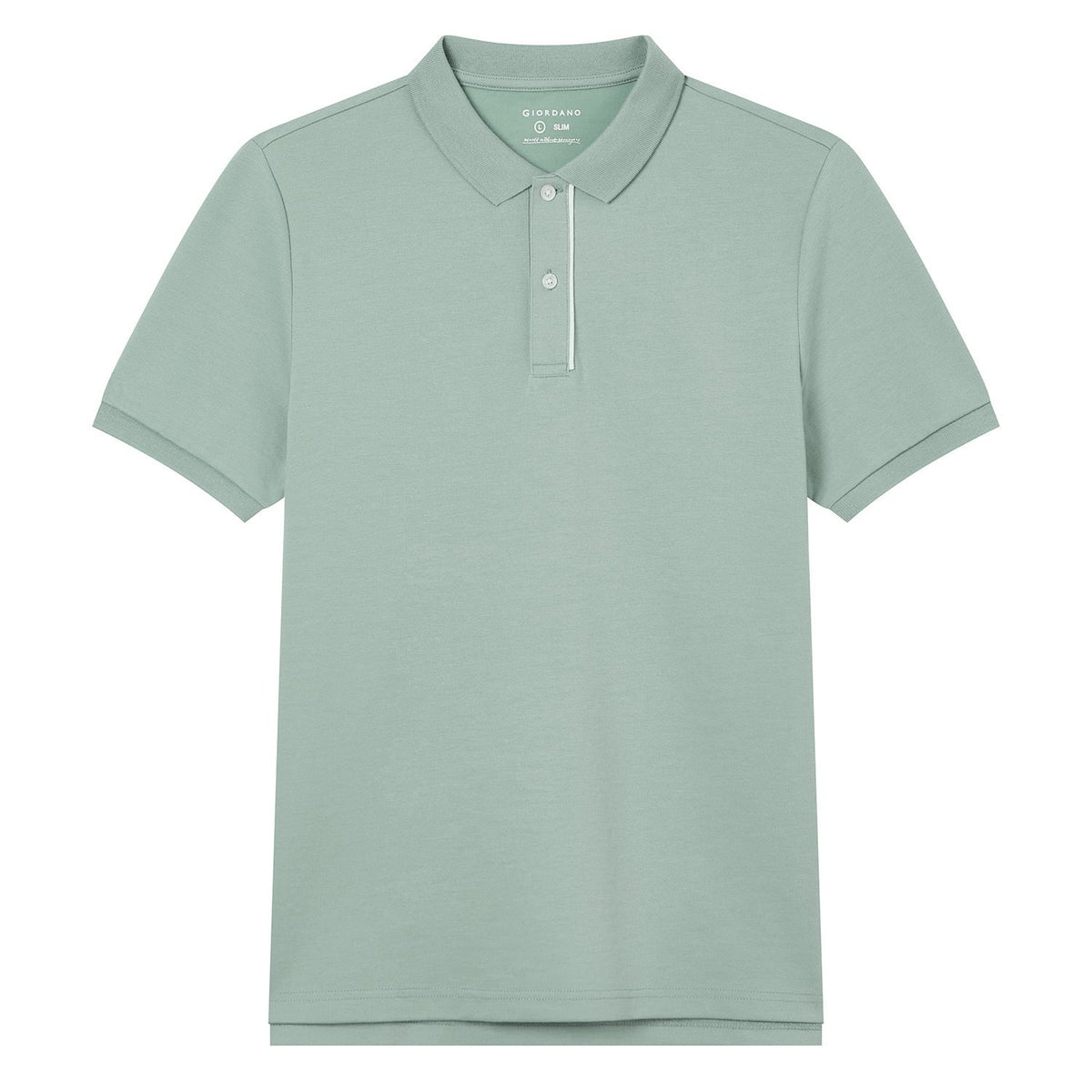 Men's Slim Fit Cool Touch Solid Polo Shirt - Image 1
