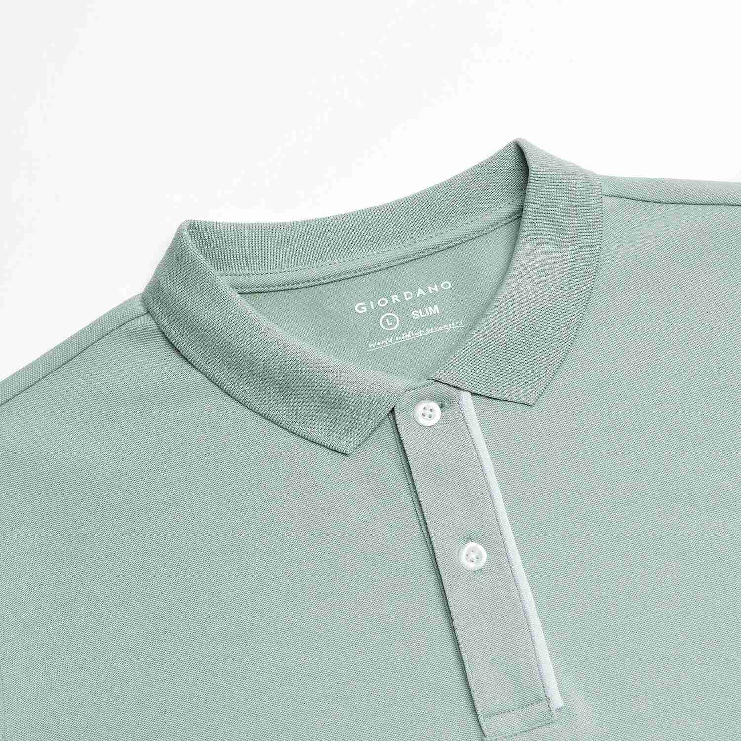 Men's Slim Fit Cool Touch Solid Polo Shirt - Image 3