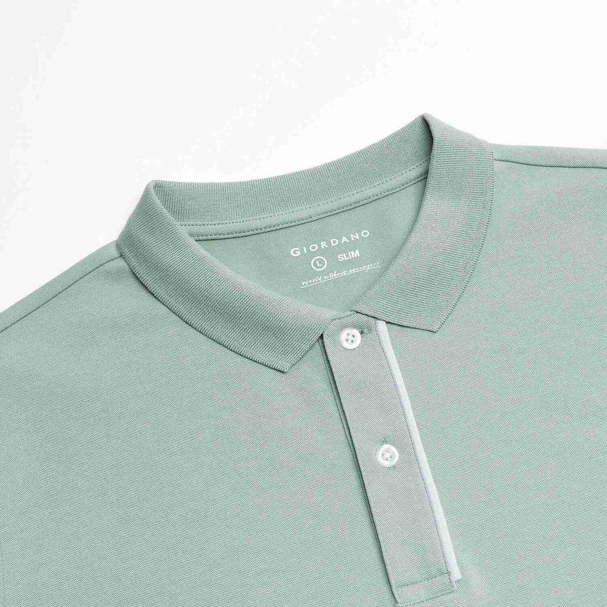 Men's Slim Fit Cool Touch Solid Polo Shirt - Image 3