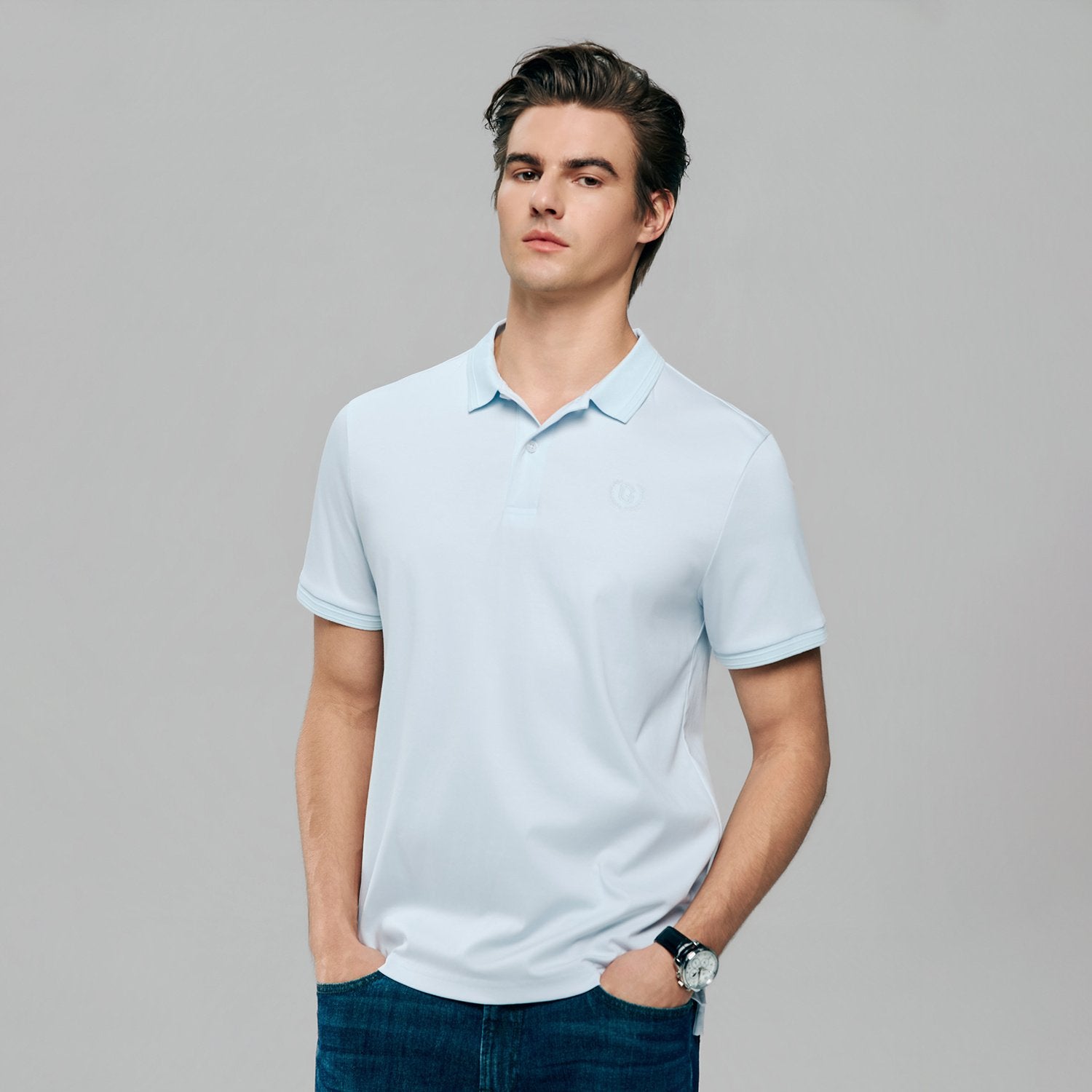 Mens's Liquid Touch Slim Fit Polo - Image 3