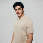 Men's Interlock Knit Collar Regular Half Zip Solid Polo - Image 4