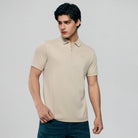 Men's Interlock Knit Collar Regular Half Zip Solid Polo - Image 6