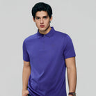 Men's Interlock Knit Collar Regular Half Zip Solid Polo - Image 6
