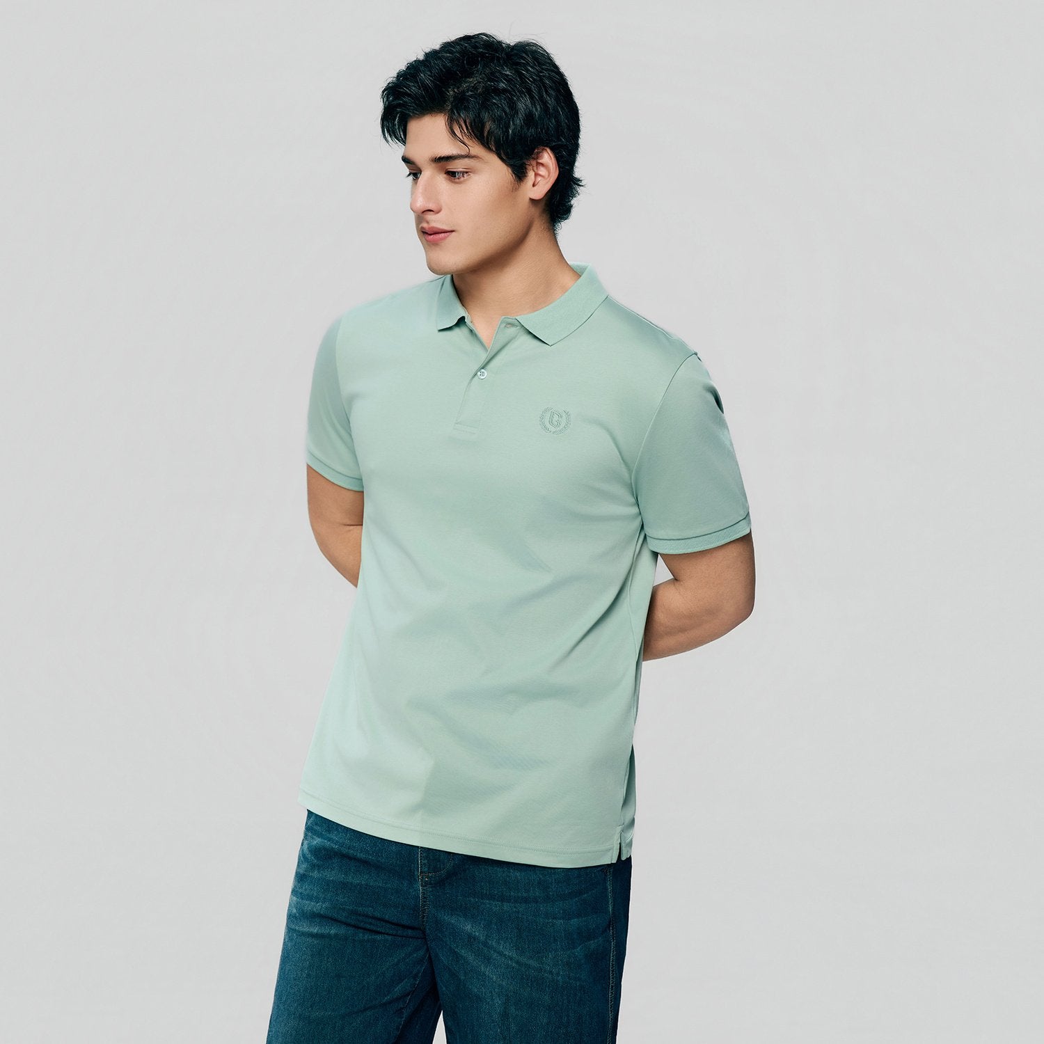 Men's Slim Fit Liquid Touch Cotton Interlock Polo - Image 4
