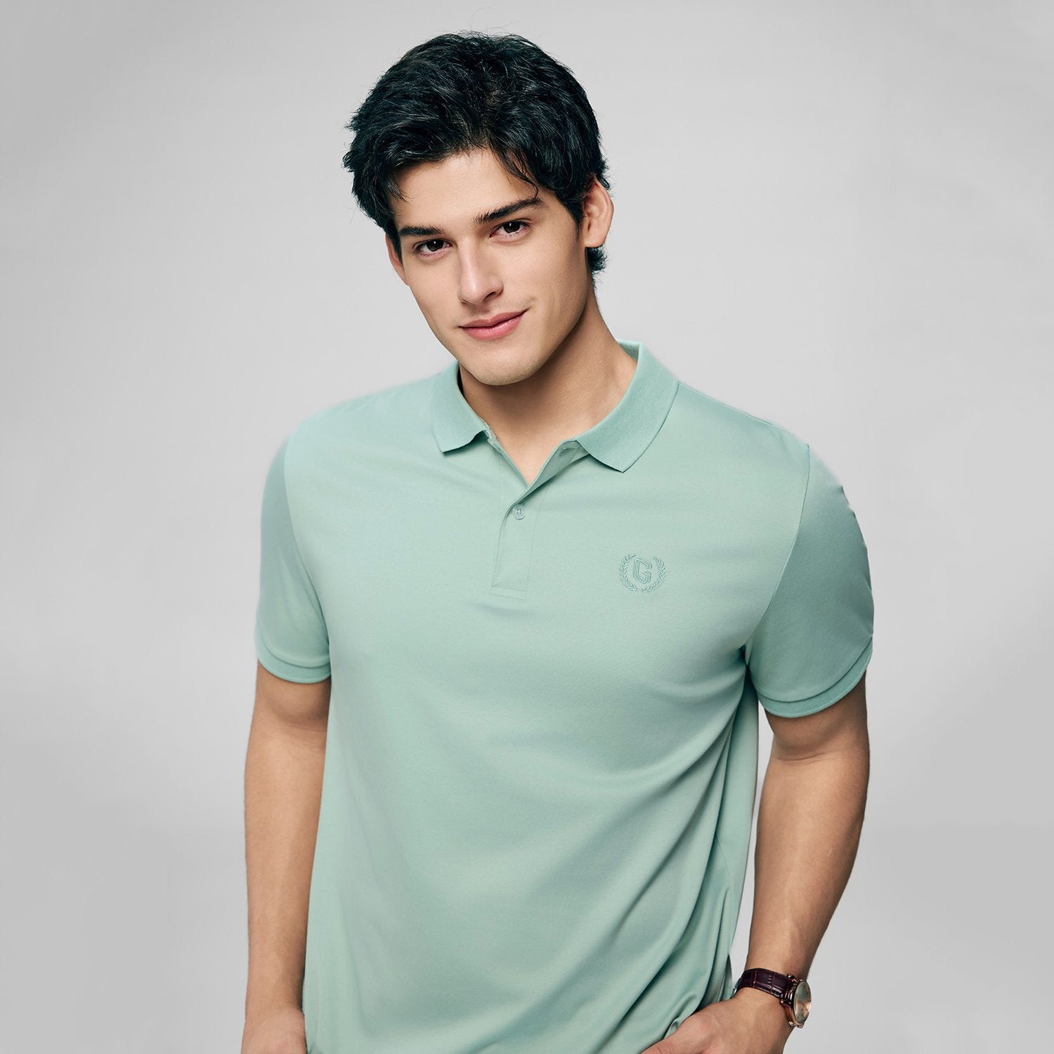 Men's Slim Fit Liquid Touch Cotton Interlock Polo - Image 5