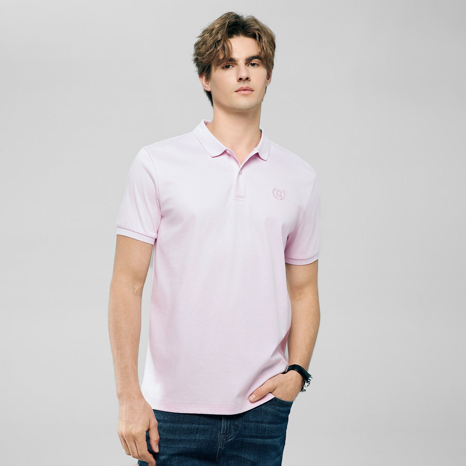 Men's Slim Fit Liquid Touch Cotton Interlock Polo - Image 5