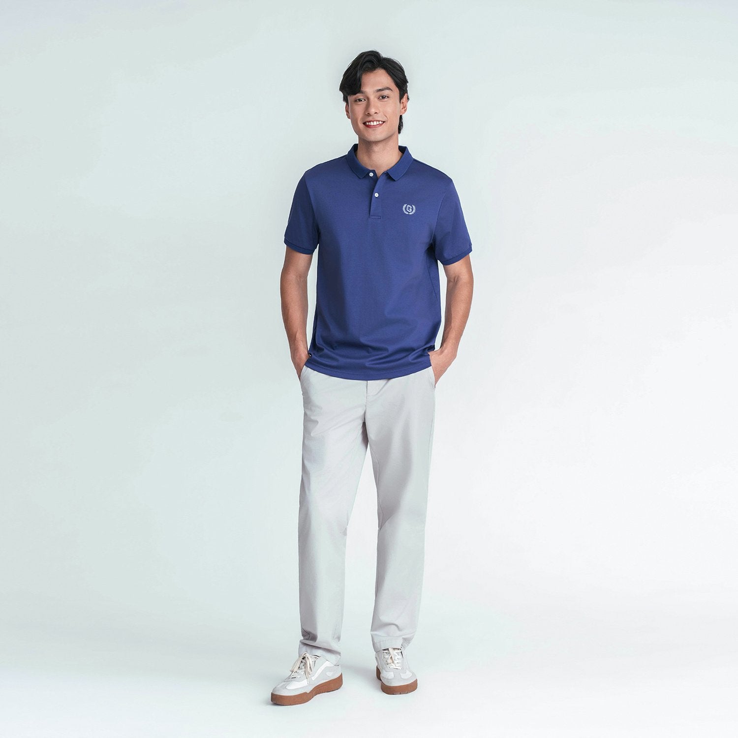 Men's Slim Fit Liquid Touch Cotton Interlock Polo - Image 1