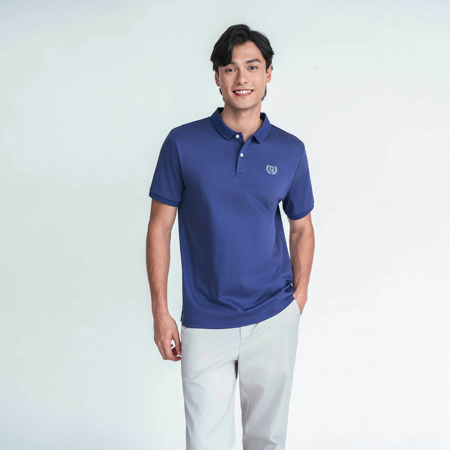 Men's Slim Fit Liquid Touch Cotton Interlock Polo - Image 3