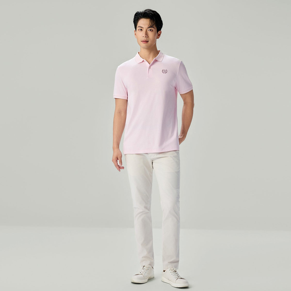 Men's Slim Fit Liquid Touch Cotton Interlock Polo - Image 1