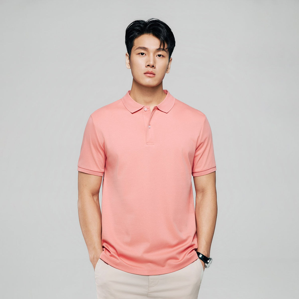 Men's Slim Fit Liquid Touch Cotton Interlock Polo - Image 4