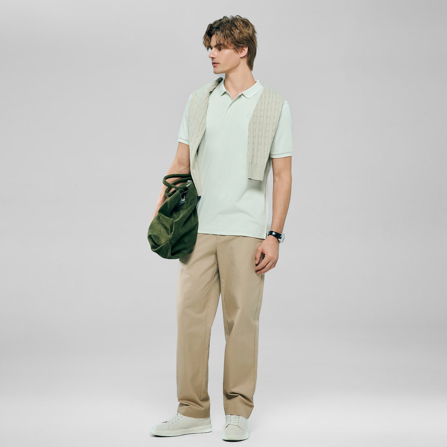 Men's Slim Fit Liquid Touch Cotton Interlock Polo - Image 2