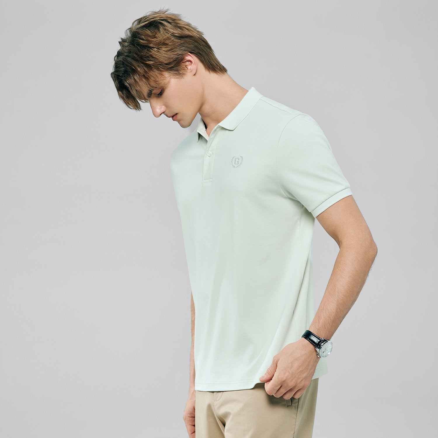 Men's Slim Fit Liquid Touch Cotton Interlock Polo - Image 4