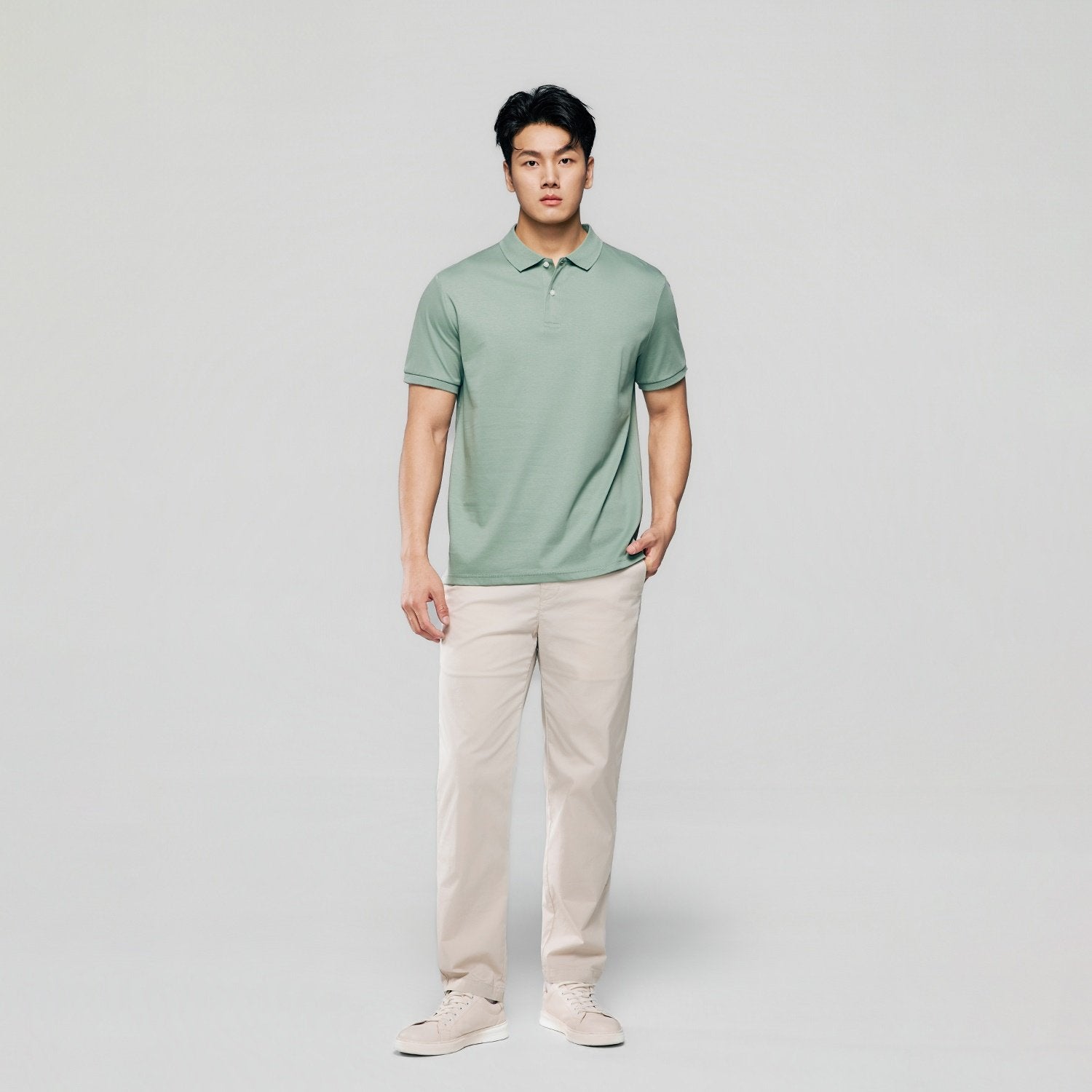Men Regular Luxe Touch Cotton Polo Shirt - Image 1