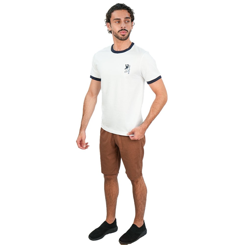 Men's Slim Cotton Crew Neck Embroidery Tee - Image 2
