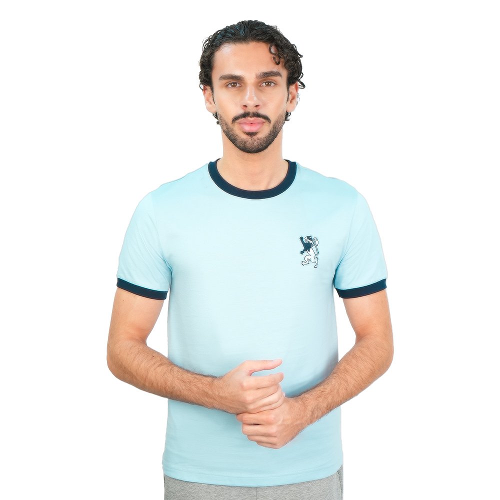 Men's Slim Cotton Crew Neck Embroidery Tee - Image 1