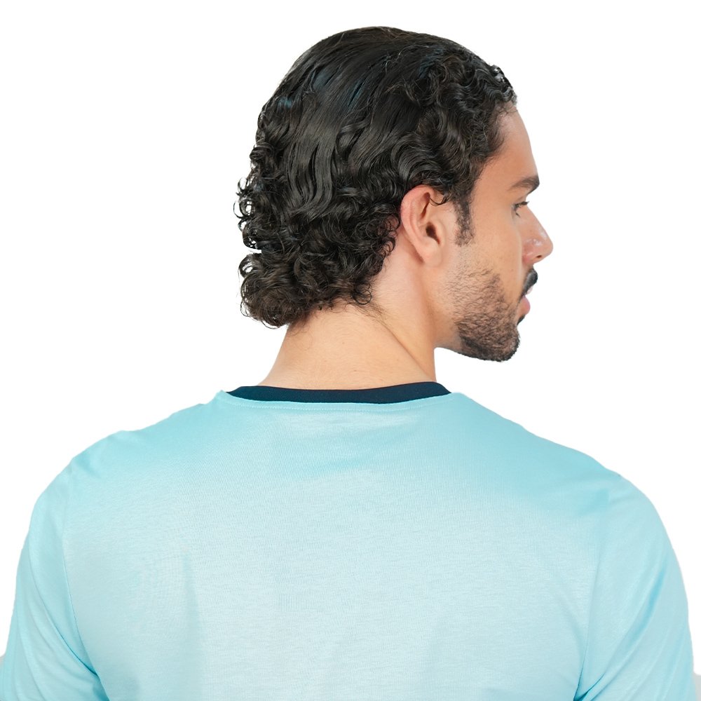 Men's Slim Cotton Crew Neck Embroidery Tee - Image 6