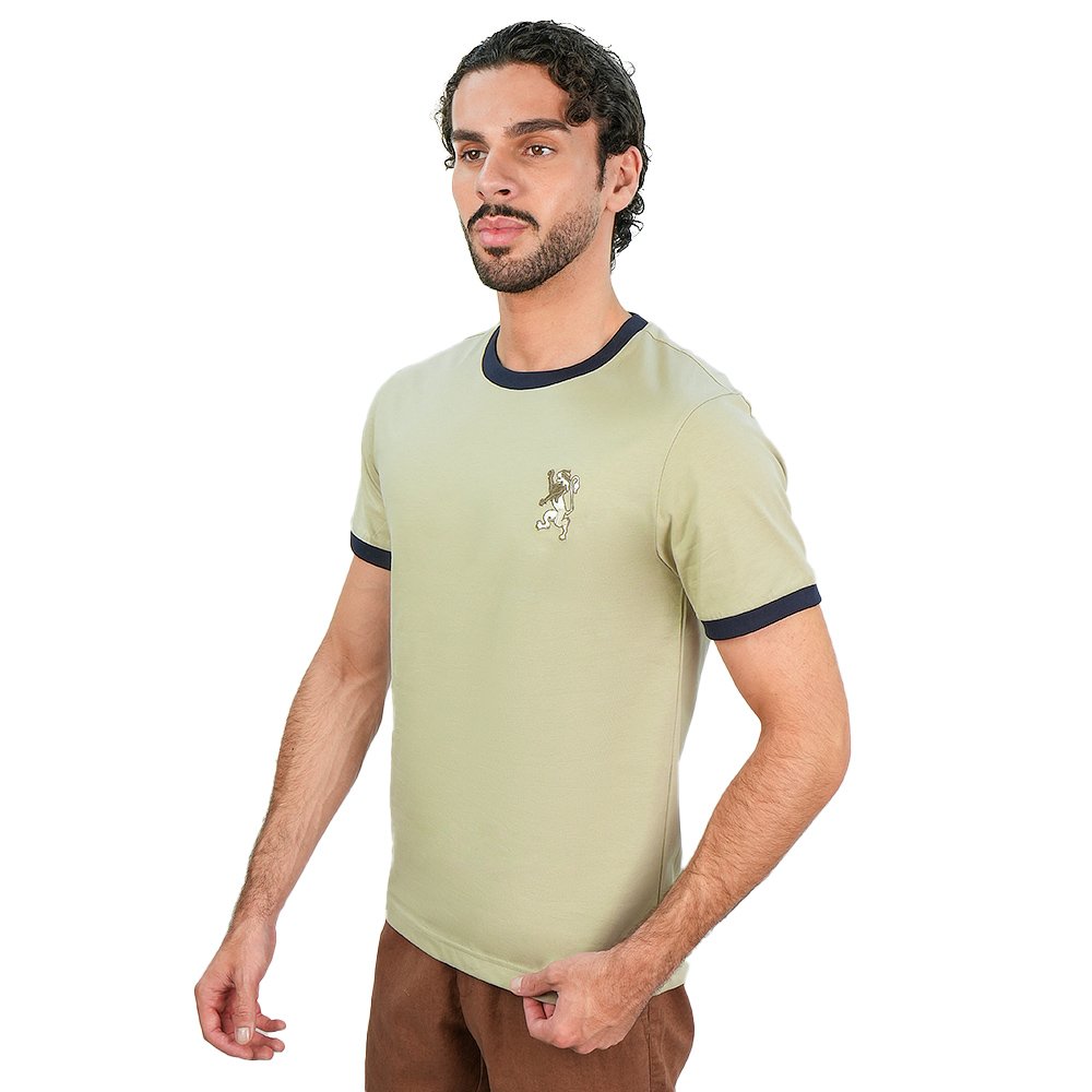 Men's Slim Cotton Crew Neck Embroidery Tee - Image 1