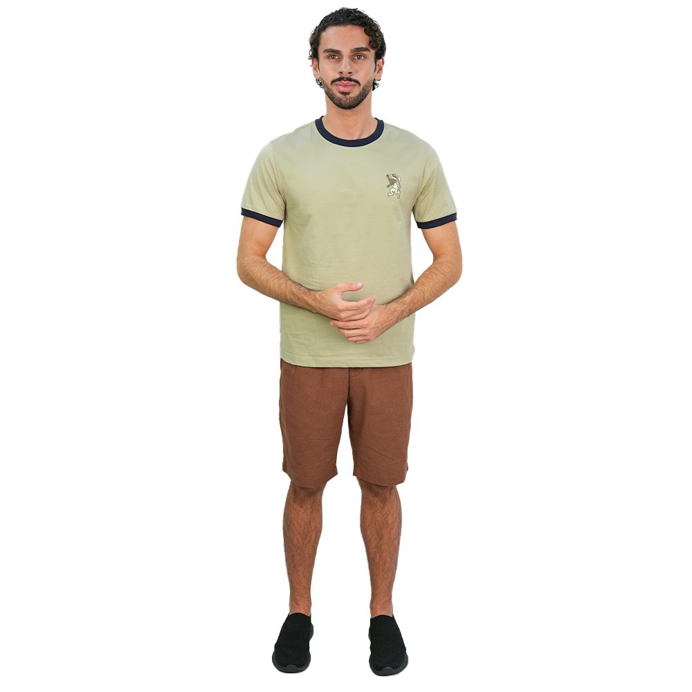 Men's Slim Cotton Crew Neck Embroidery Tee - Image 2