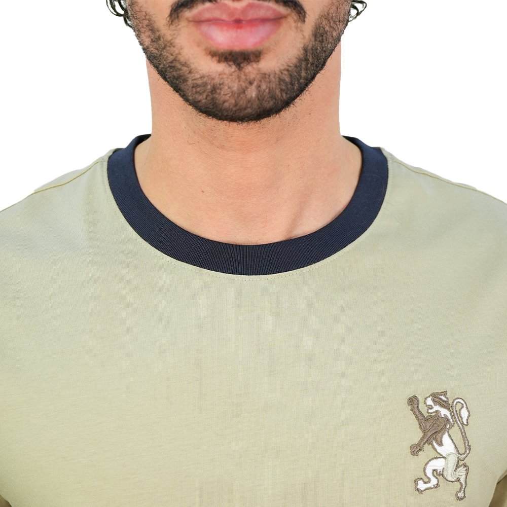 Men's Slim Cotton Crew Neck Embroidery Tee - Image 3