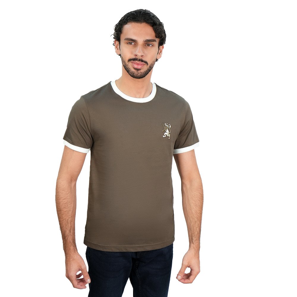 Men's Slim Cotton Crew Neck Embroidery Tee - Image 1
