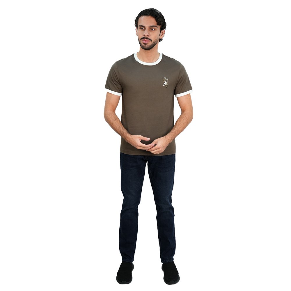 Men's Slim Cotton Crew Neck Embroidery Tee - Image 2