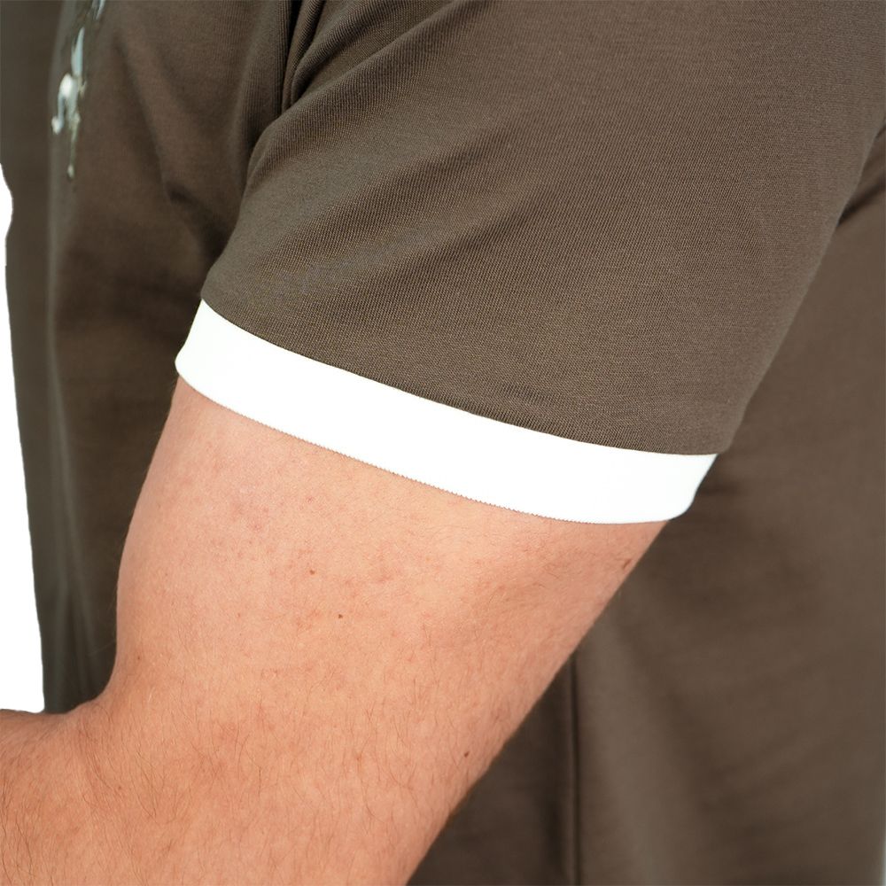 Men's Slim Cotton Crew Neck Embroidery Tee - Image 5