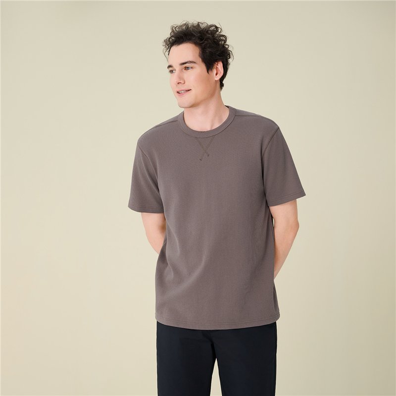 Men's Waffle Crew Neck Tee - Image 3