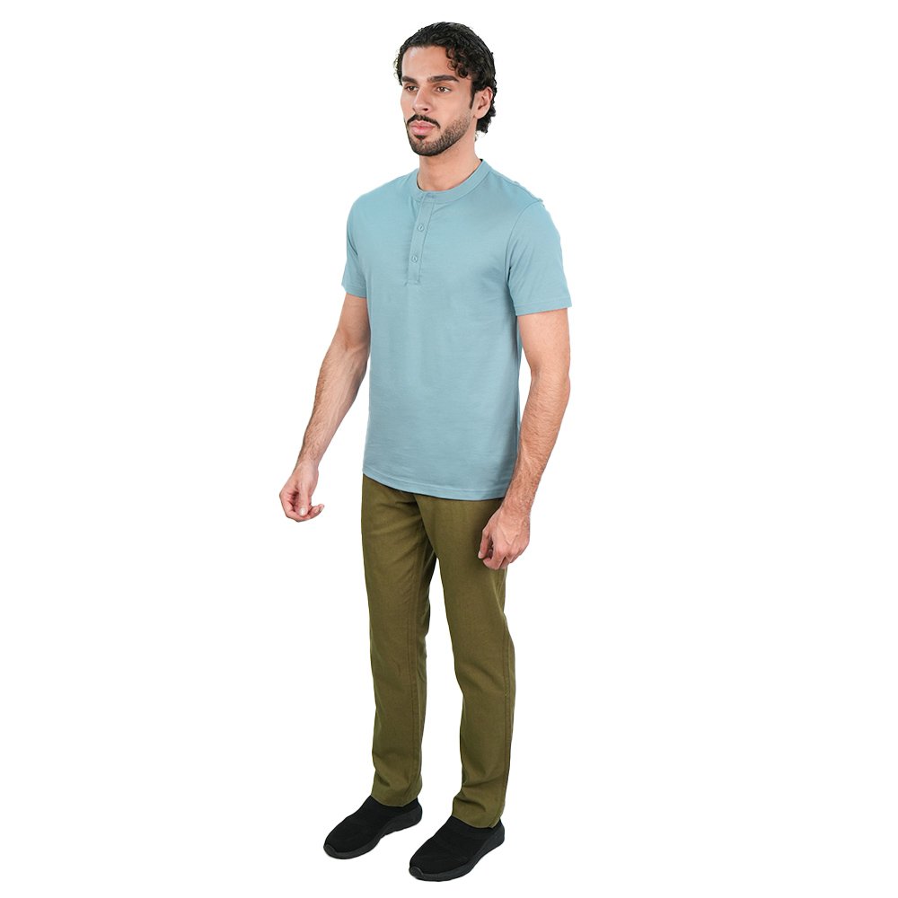 Men's Slim Henley Short-Sleeve Button Front Tee - Image 2