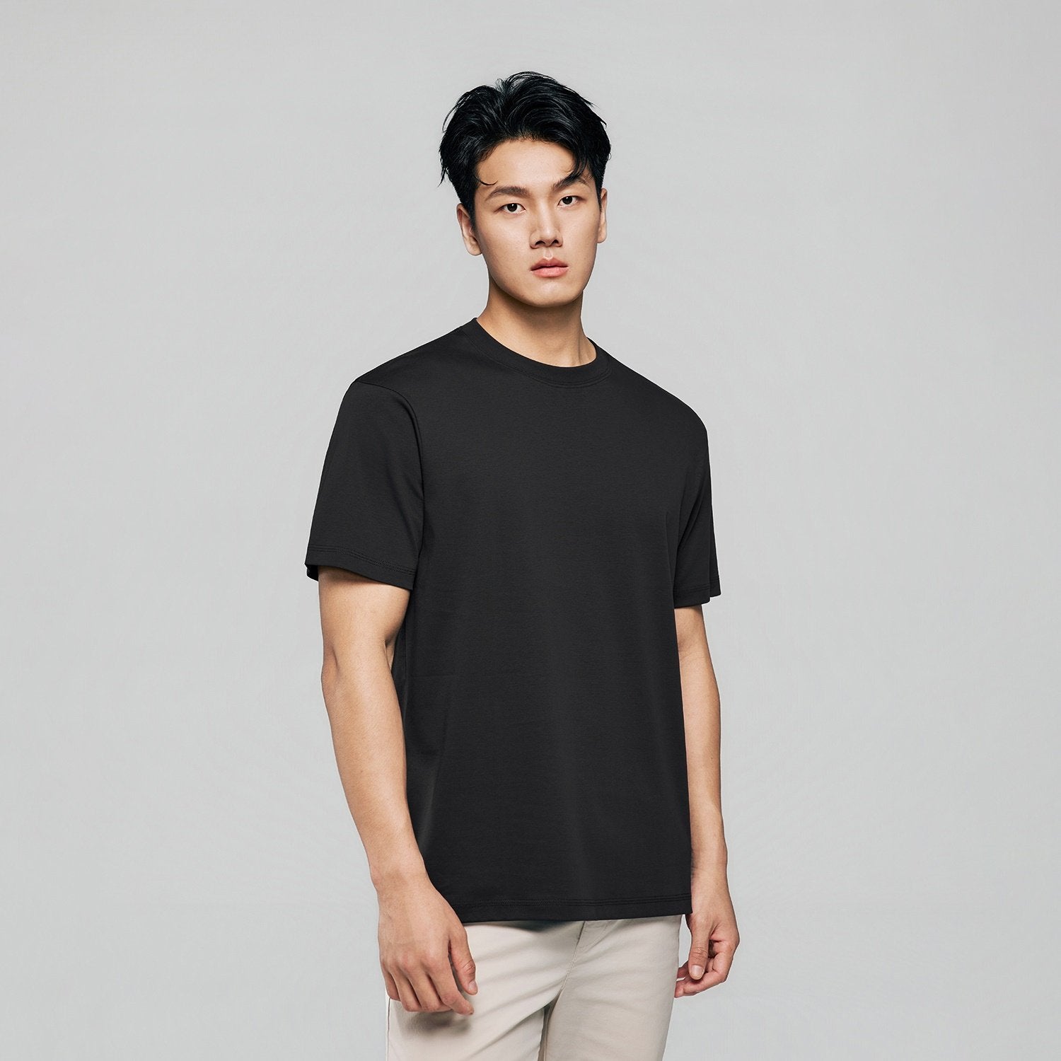 Men Regular Luxe Touch Cotton Crew Tee - Image 4