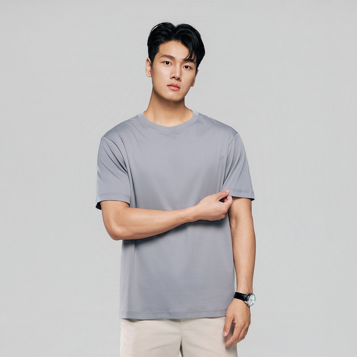 Men Regular Luxe Touch Cotton Crew Tee - Image 4