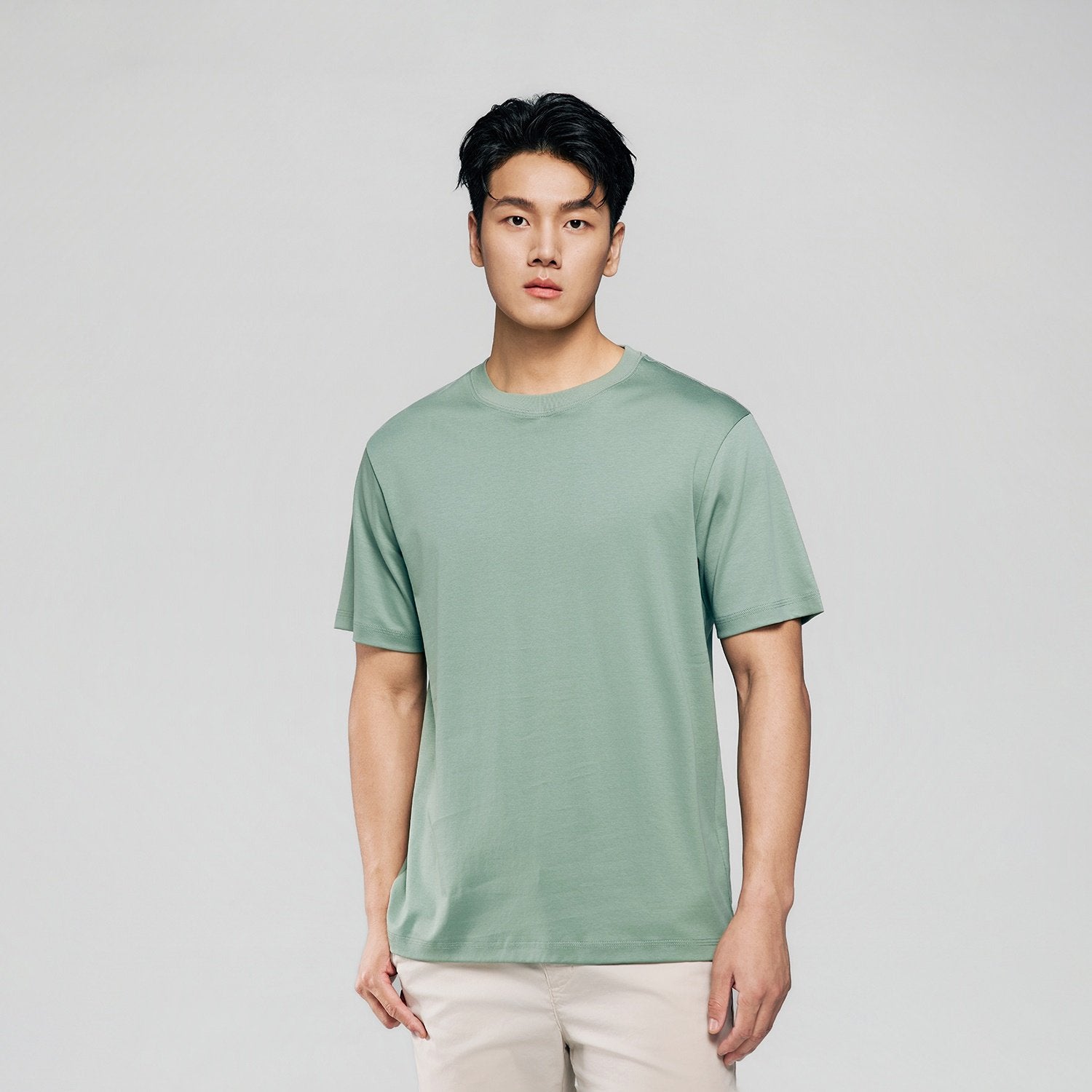 Men Regular Luxe Touch Cotton Crew Tee - Image 4