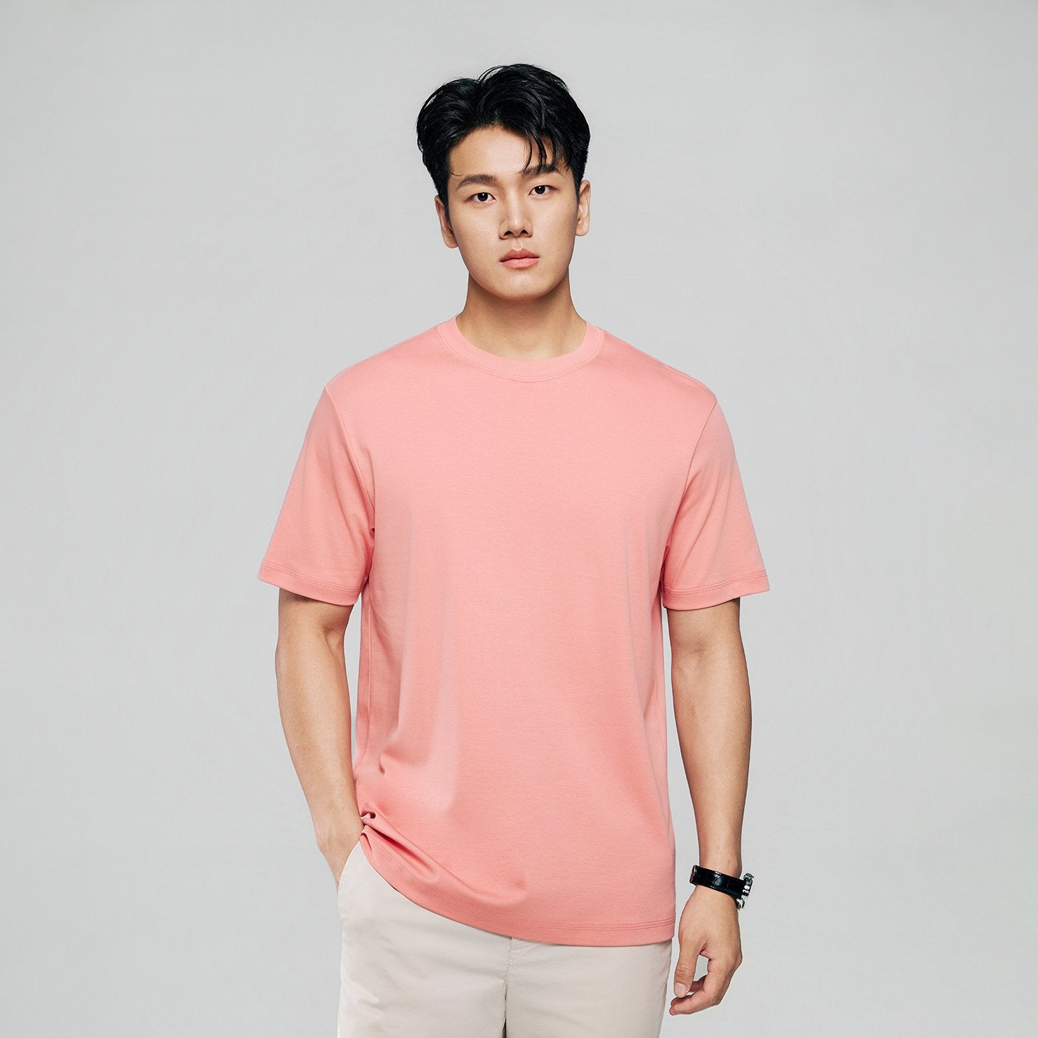 Men Regular Luxe Touch Cotton Crew Tee - Image 2