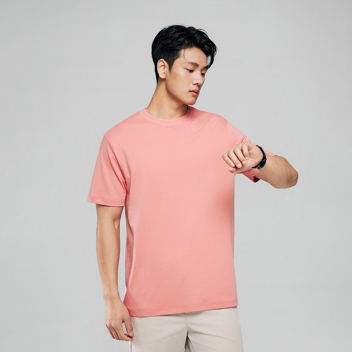 Men Regular Luxe Touch Cotton Crew Tee - Image 4