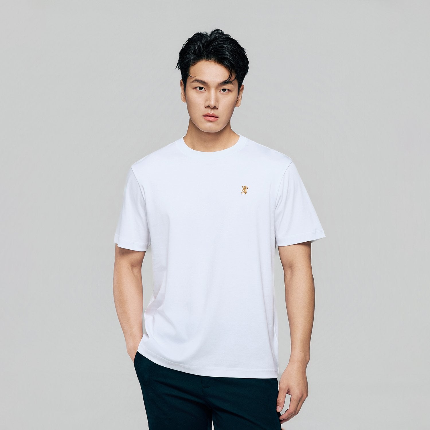 Men Luxe Touch Mercerized Cotton Crew Tee - Image 3
