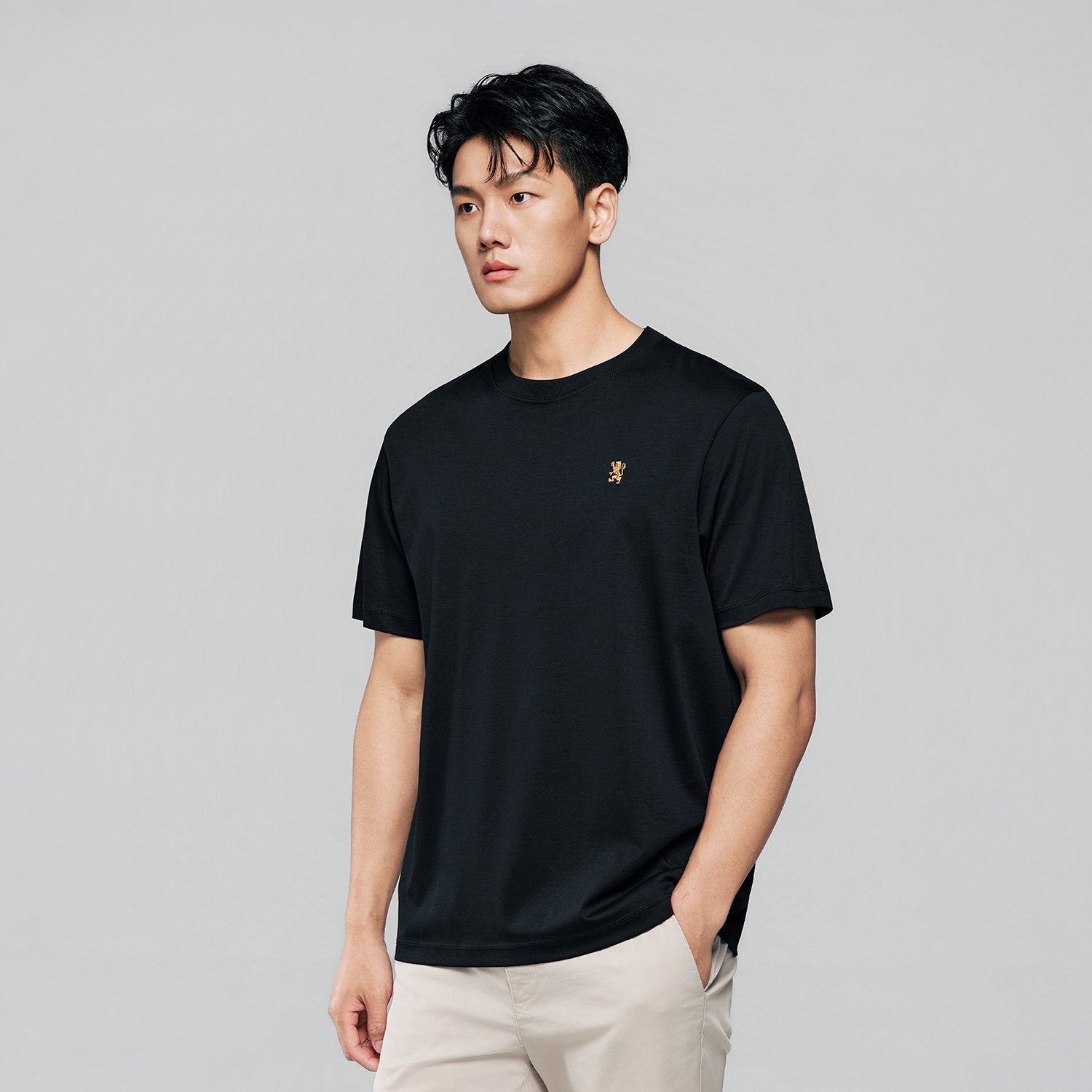 Men Luxe Touch Mercerized Cotton Crew Tee - Image 5