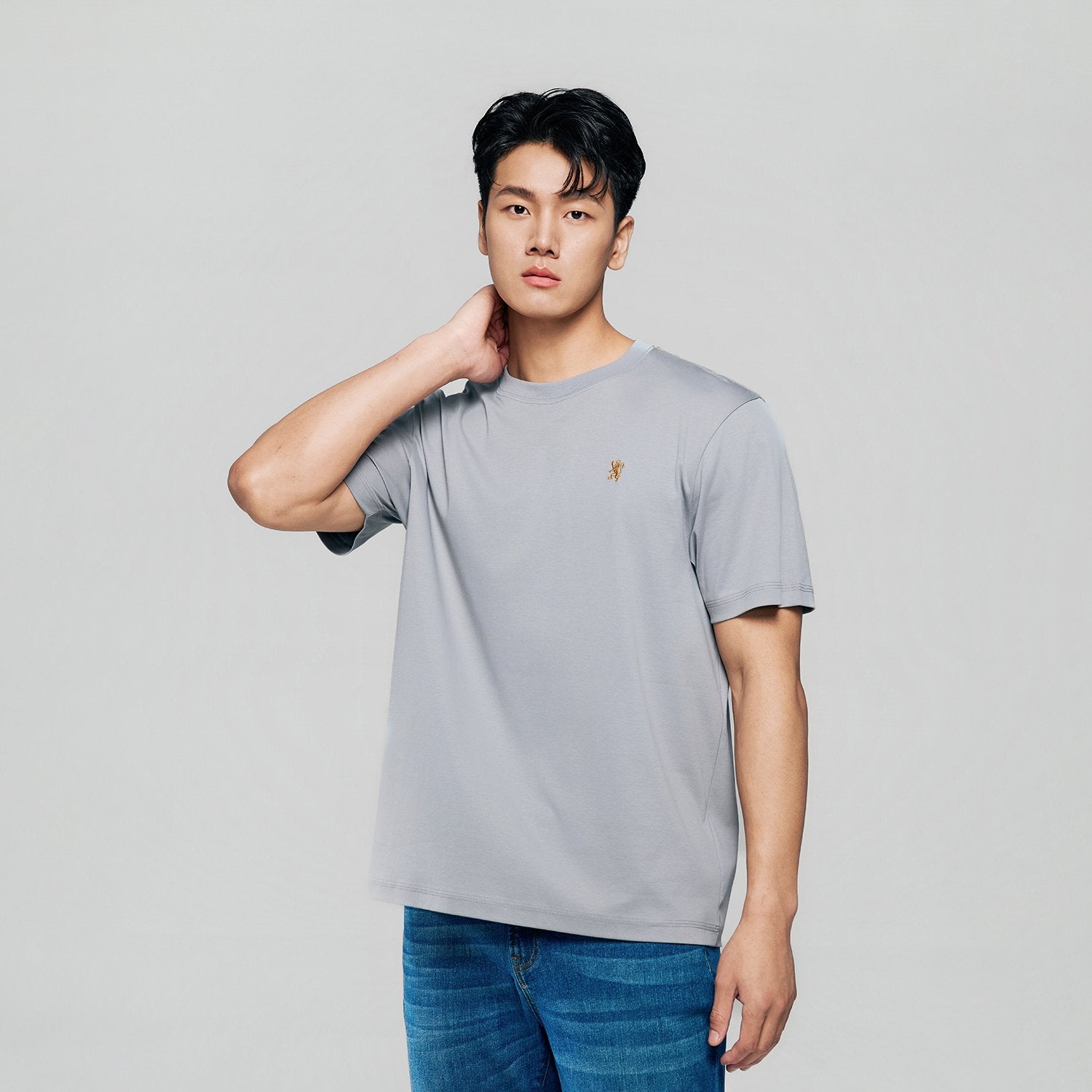 Men Luxe Touch Mercerized Cotton Crew Tee - Image 2
