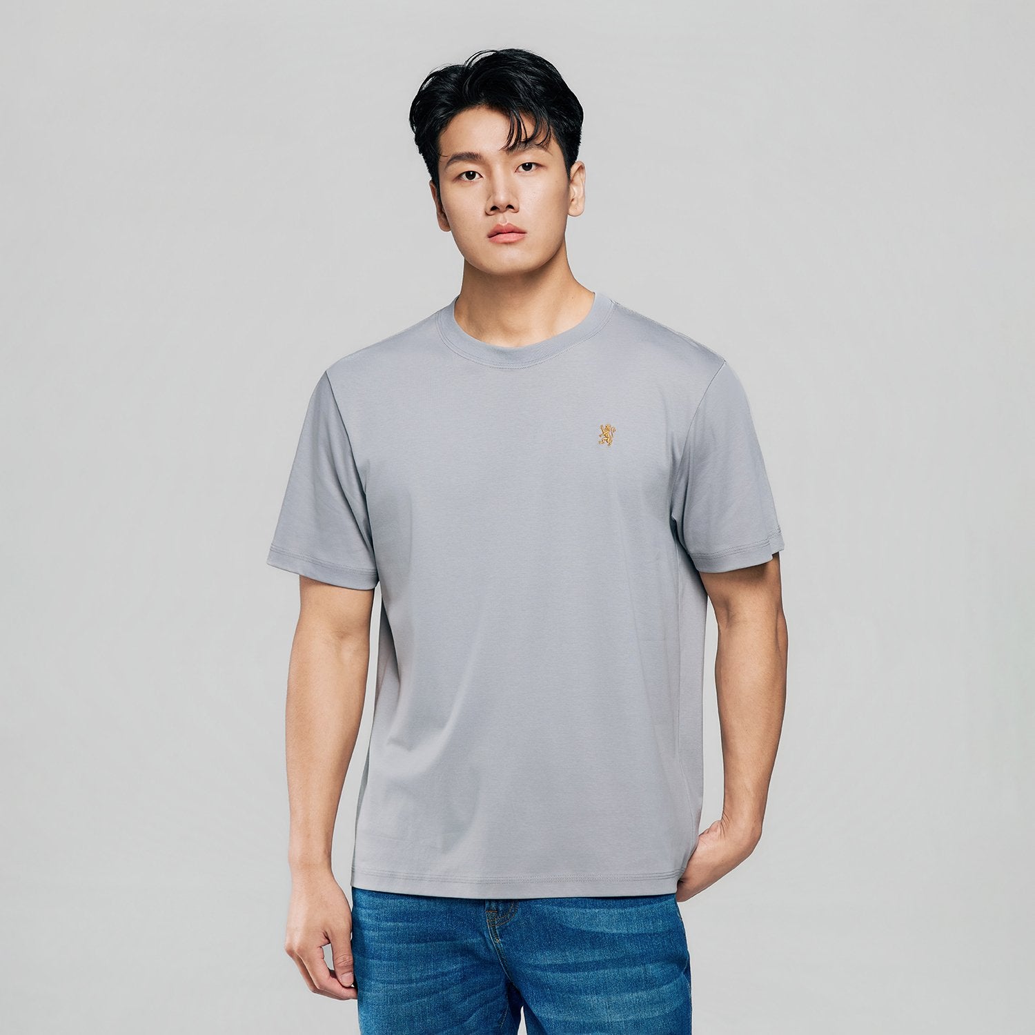 Men Luxe Touch Mercerized Cotton Crew Tee - Image 3