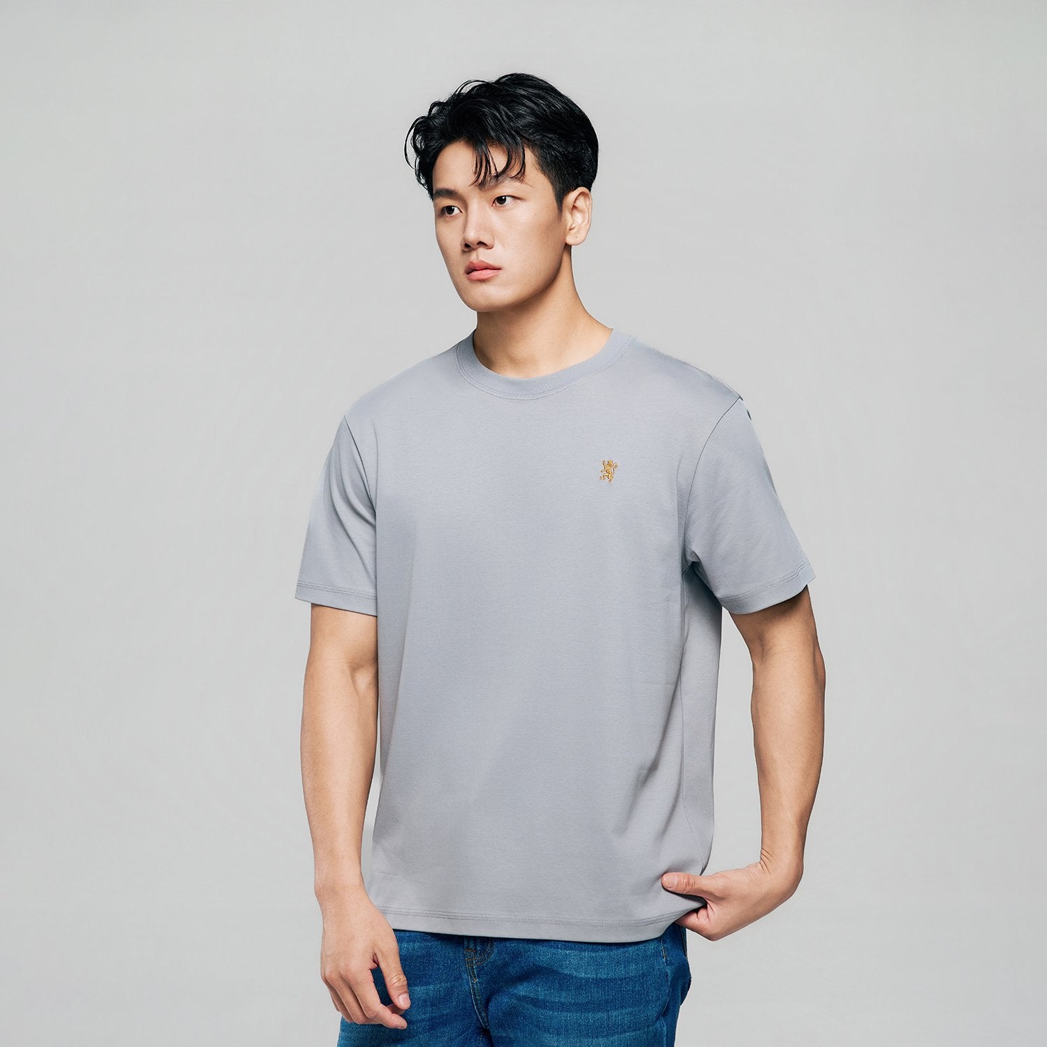 Men Luxe Touch Mercerized Cotton Crew Tee - Image 5