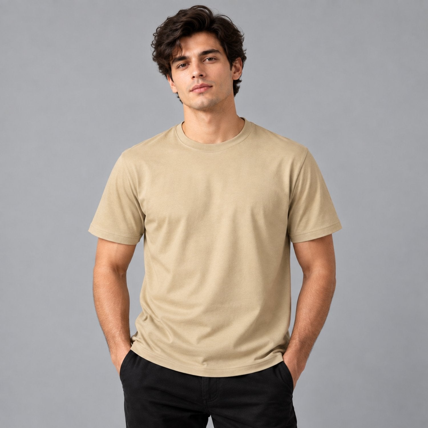 Men's Crew Neck Regular Tee - Image 1