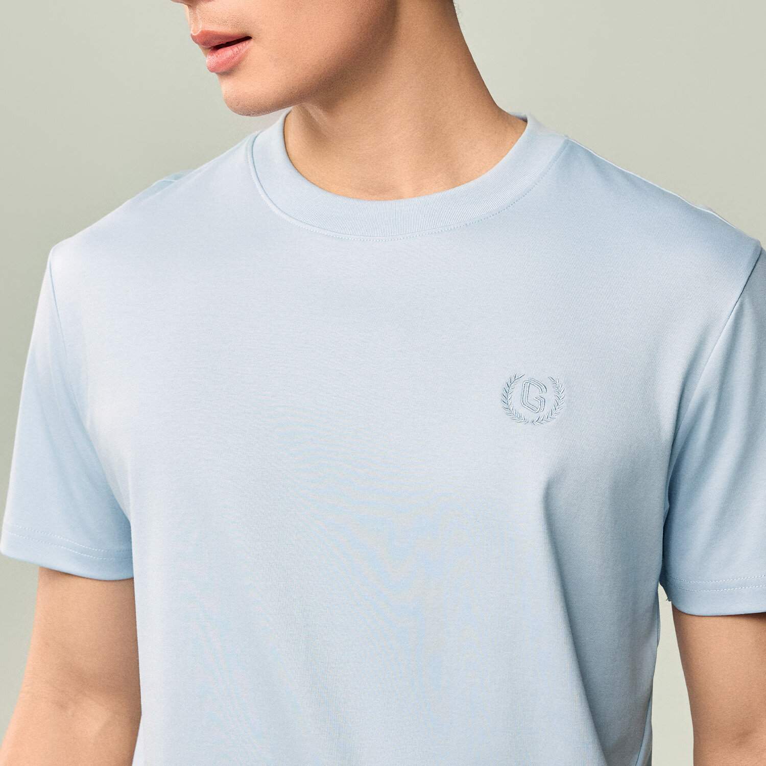 Men's Slim Fit Liquid Touch Cotton Crew Neck Tee - Image 4
