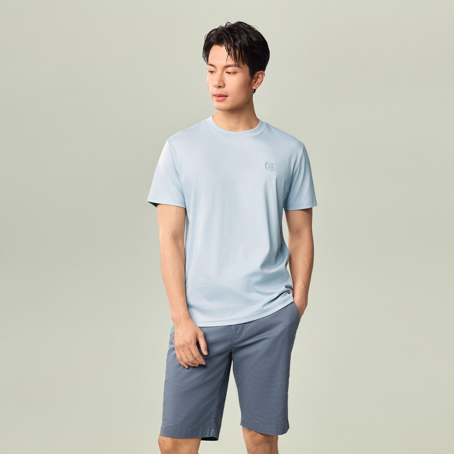 Men's Slim Fit Liquid Touch Cotton Crew Neck Tee - Image 5