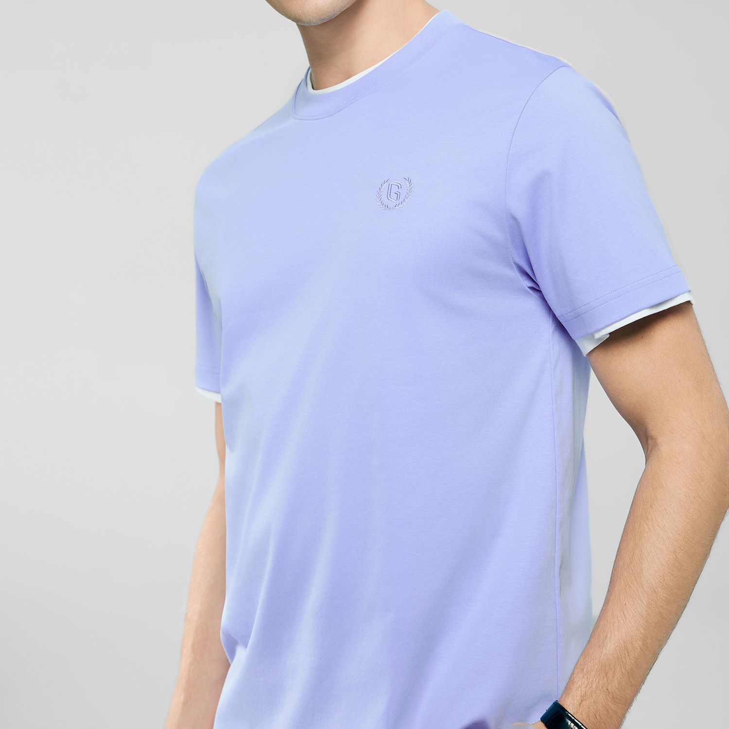 Men's Slim Fit Liquid Touch Cotton Crew Neck Tee - Image 5